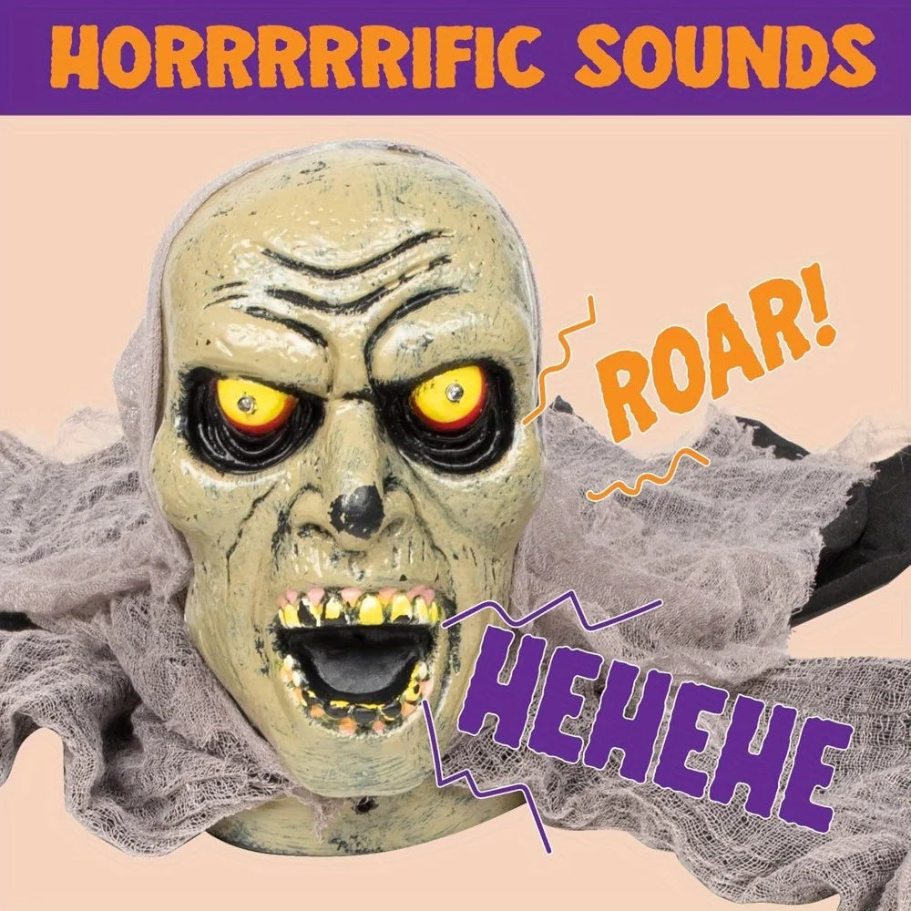 Animated Groundbreaker Zombie Sound Flashing Eyes Outdoor Yard Halloween Decor