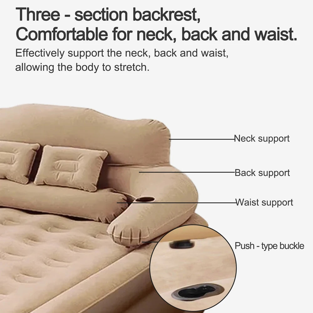 Portable Inflatable Camping Air Mattress for Two People Outdoor Use