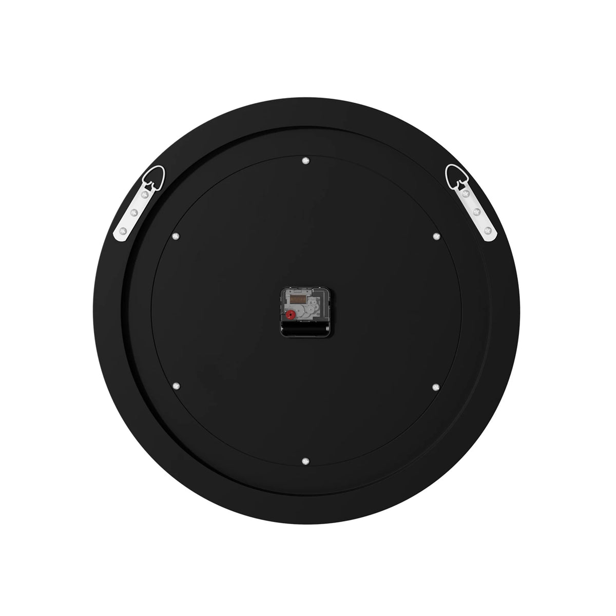 Round Mirror Wall Clock Crystal Sparkle Non-Ticking Alarm Movement