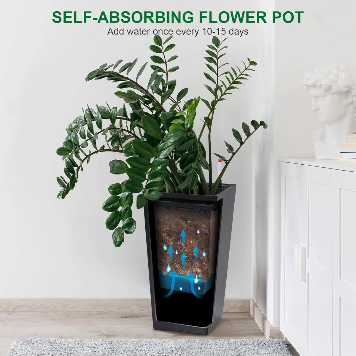 HobbyLane Self-Watering Tapered Planter Set With Shelf Inserts