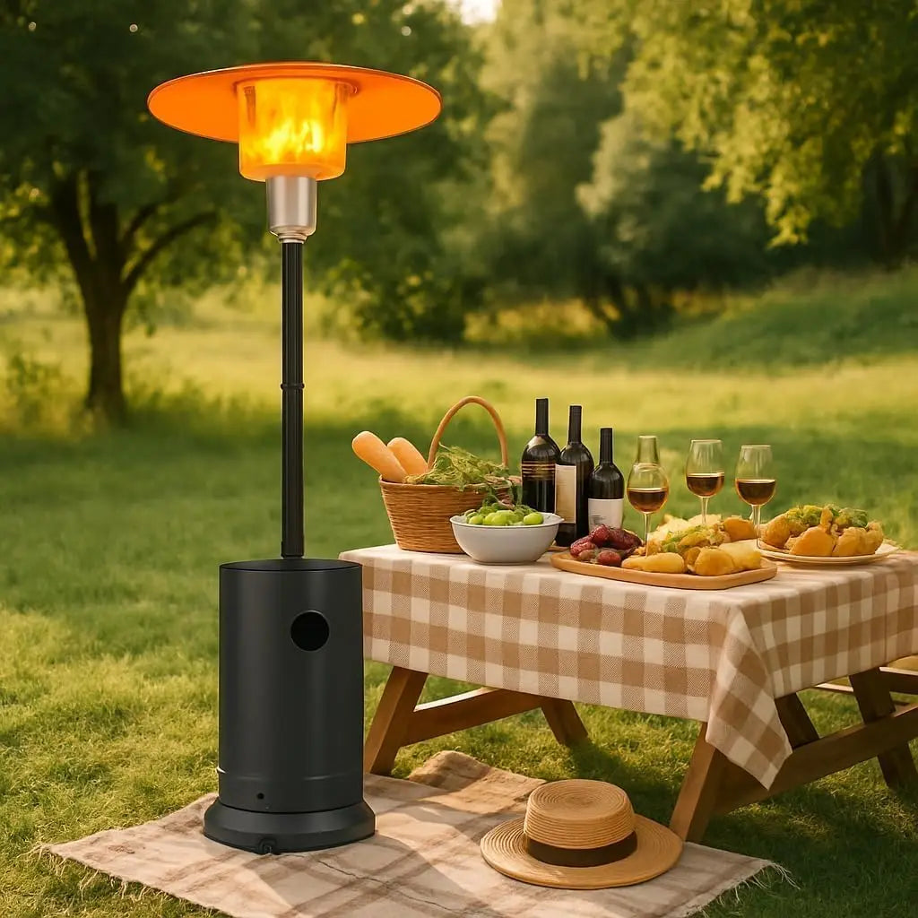 Studyset 48000 Btu Outdoor Gas Patio Heater With Wheels