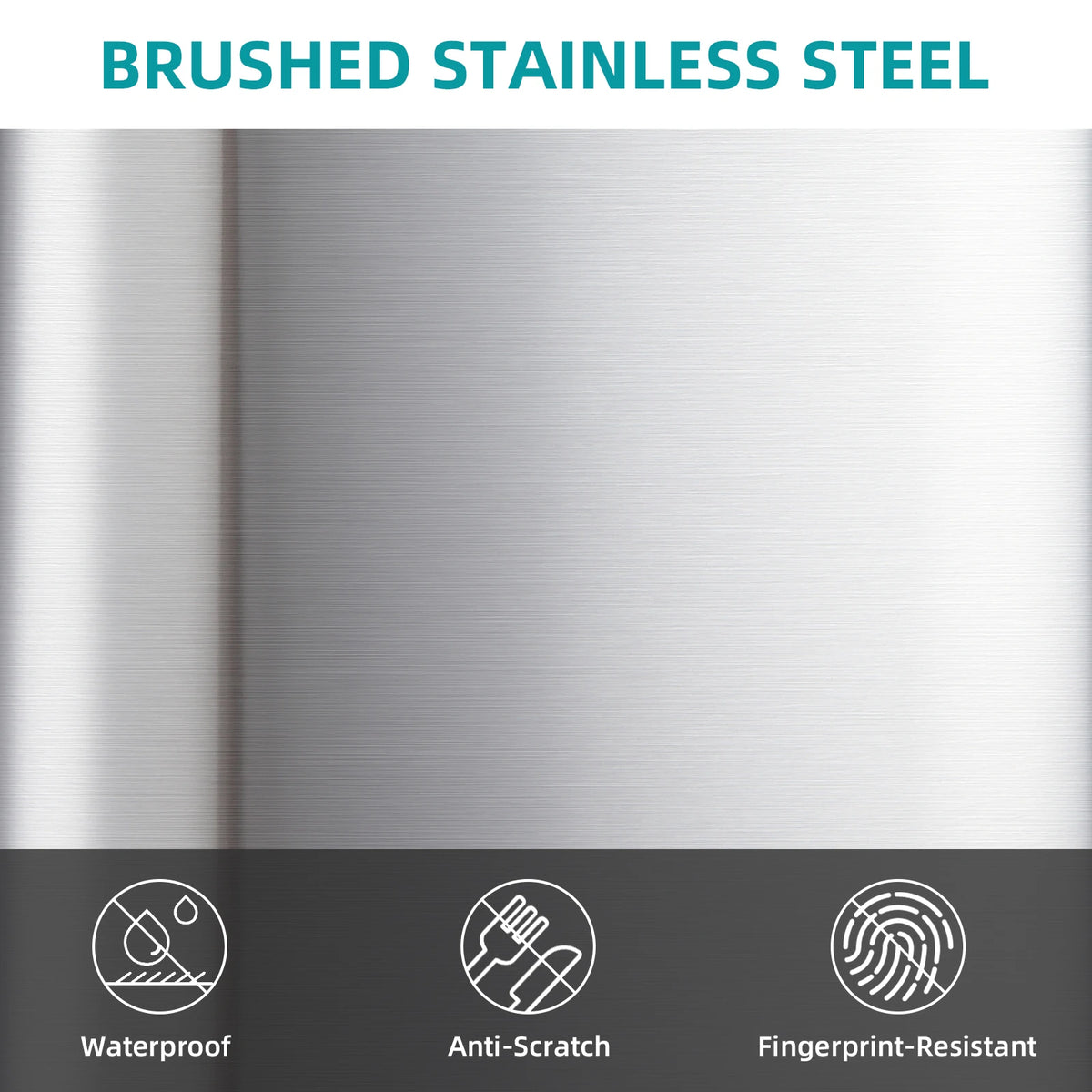HiMISS Stainless Steel Kitchen Trash Can With Soft Close Lid