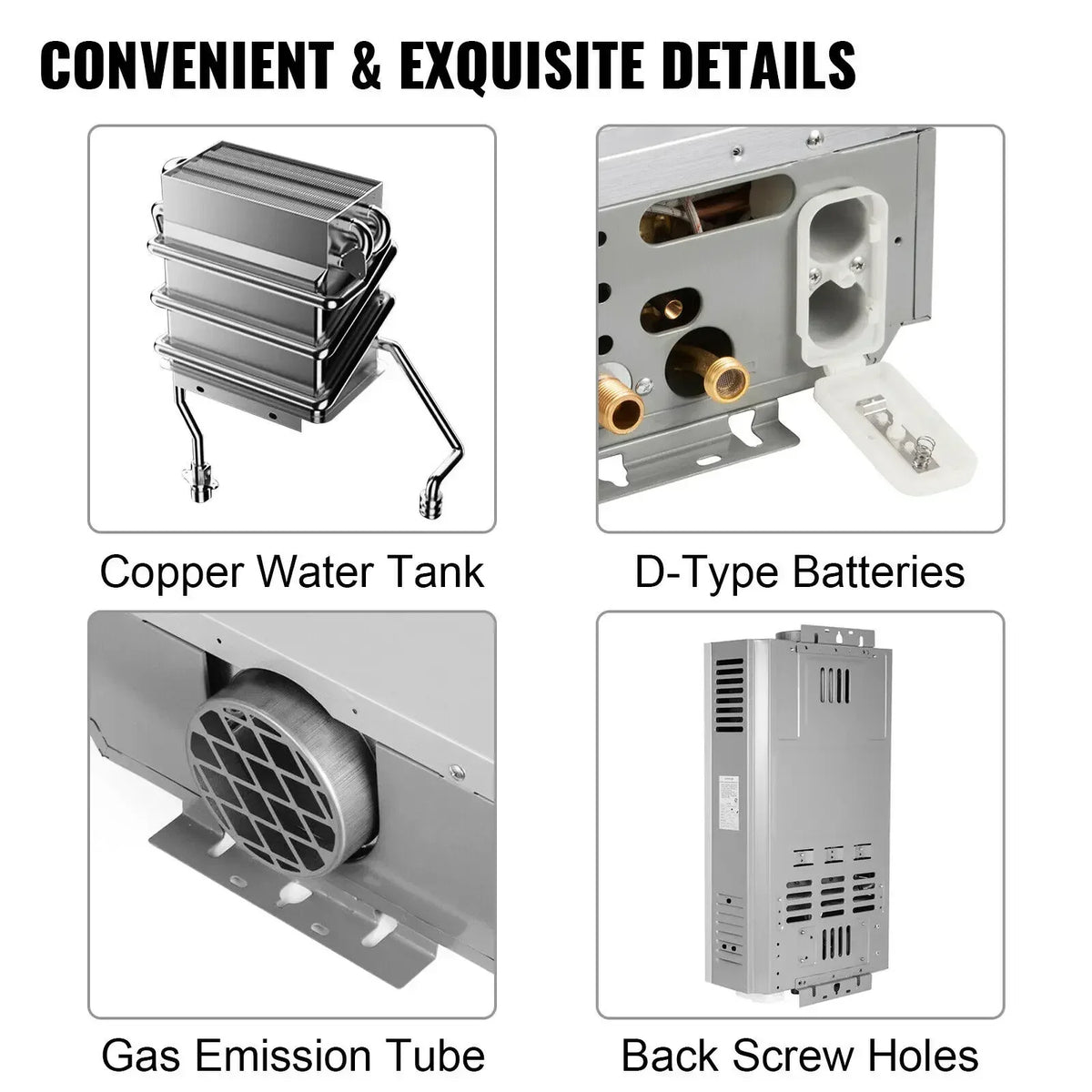 Tankless LPG Gas Hot Water Heater With LCD Control Panel