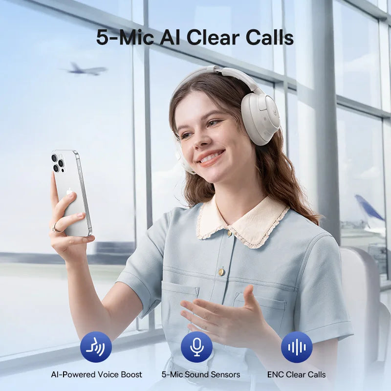 Baseus Wireless Noise Cancelling Over Ear Headphones With Spatial Audio