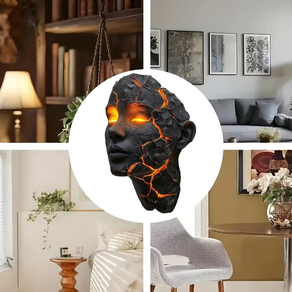 3D Broken Soul LED Wall Lamp for Modern Home Decor