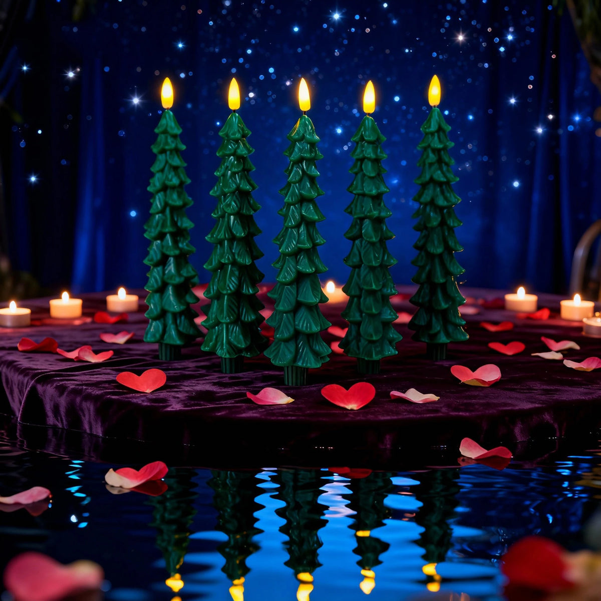Christmas Flameless LED Candlesticks with Timer and Remote Flickering Decor