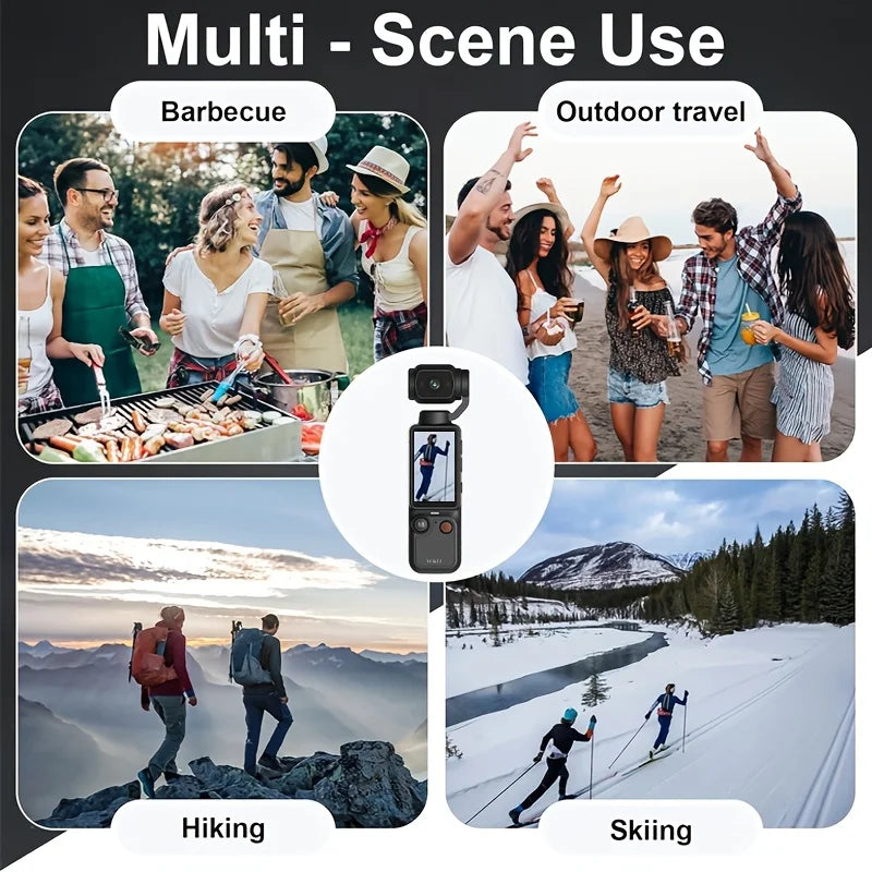 W&O 4K Sports Camcorder With Flip Screen And Tripod