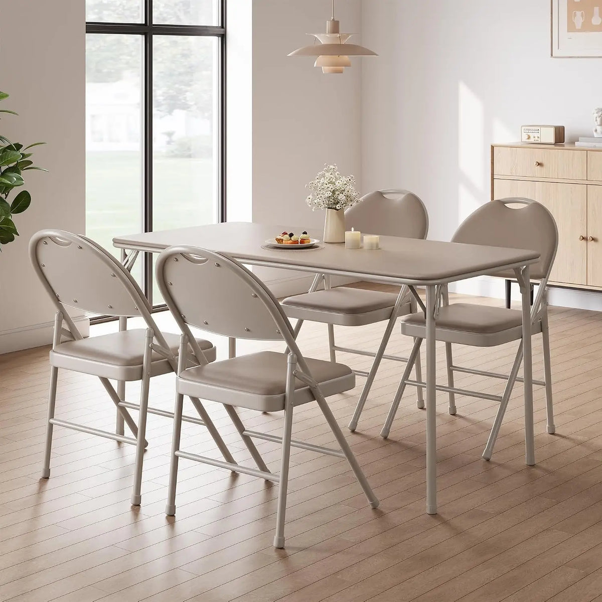 Garvee Cushioned Metal Folding Chair For Indoor And Outdoor Use
