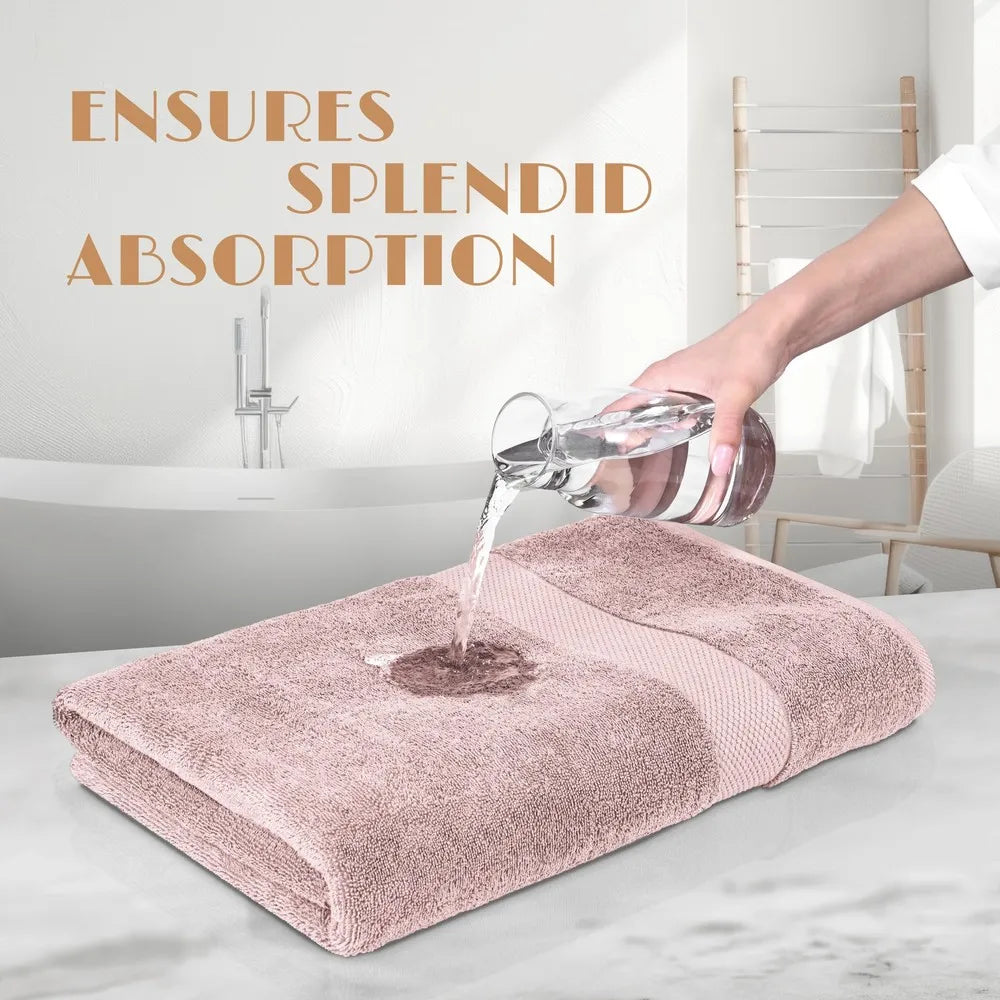 Machine Washable Cotton Bath Towel Set For Bathroom Essentials