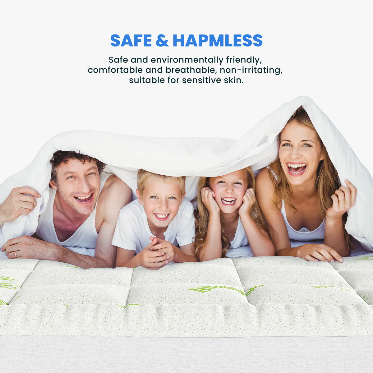 MCQ Bamboo Viscose Cooling Mattress Topper With Stretchable Pockets
