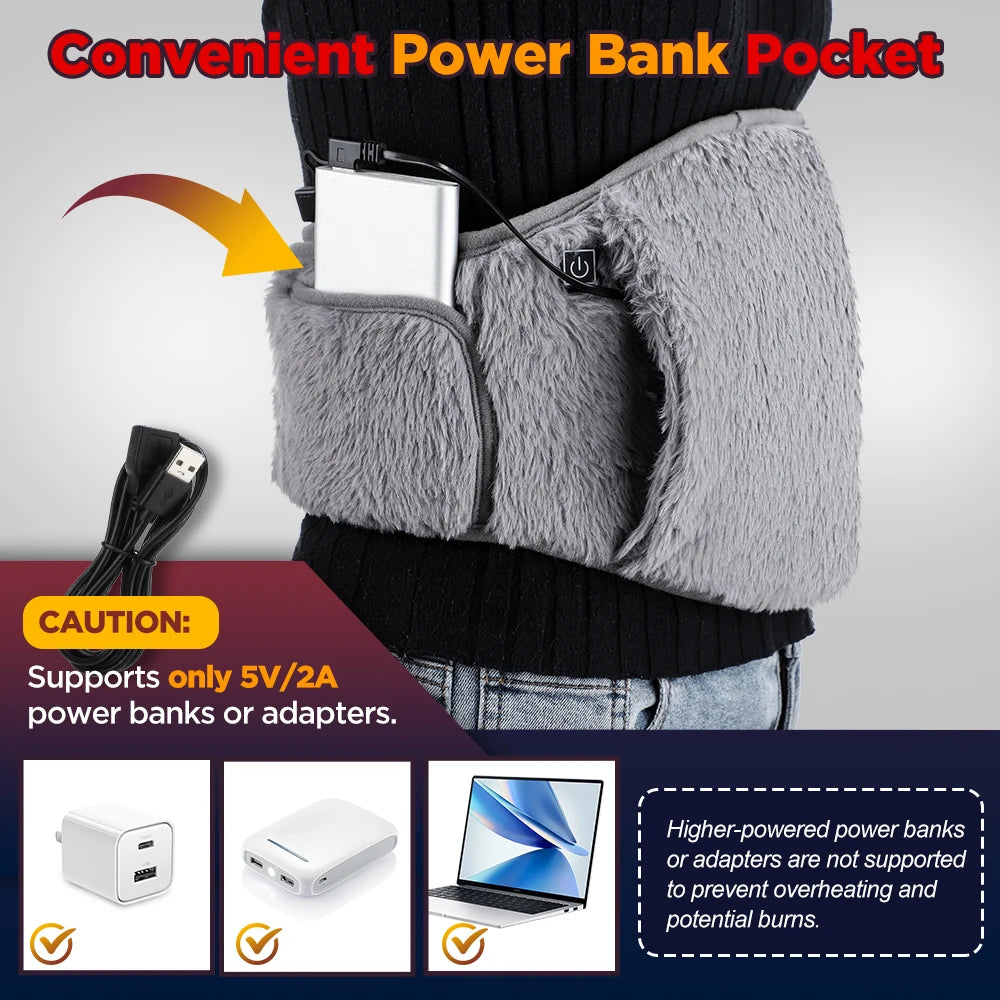 Hailicare Heated Waist Belt for Abdominal and Hand Warmth