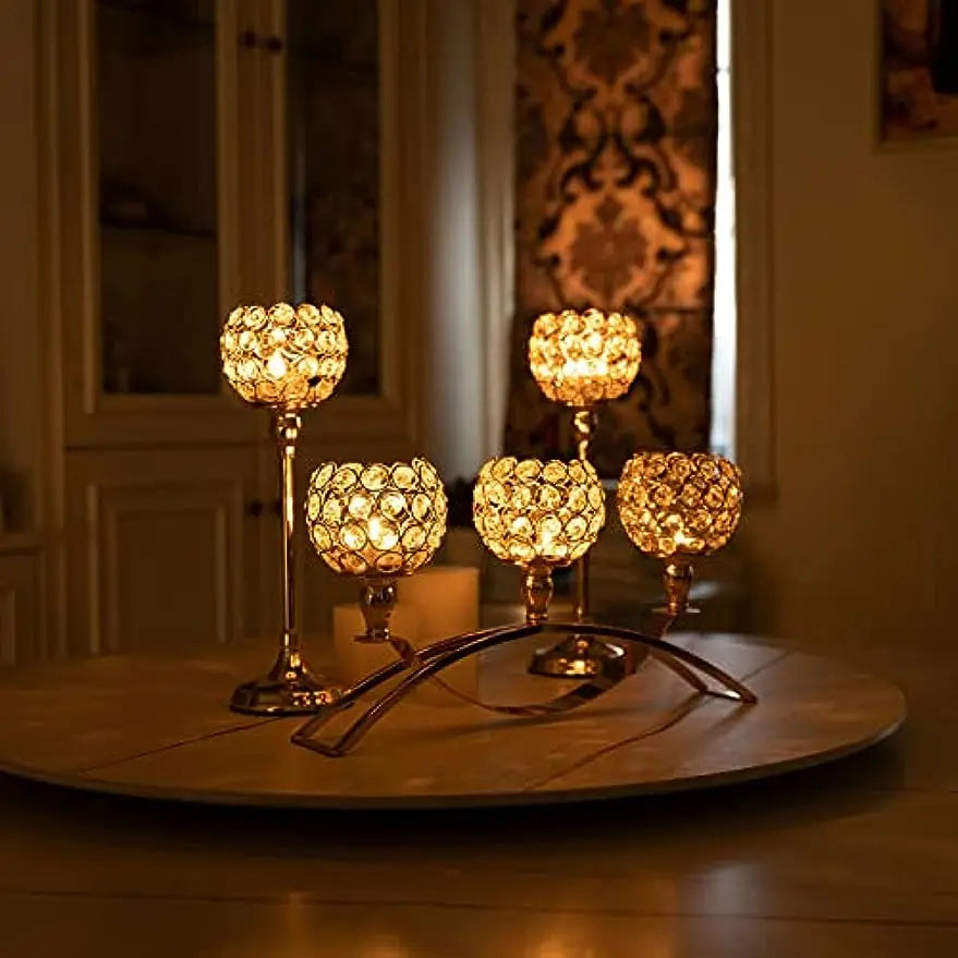 Vincigant Three Arm Metal Candelabra For Wedding Table Centerpiece