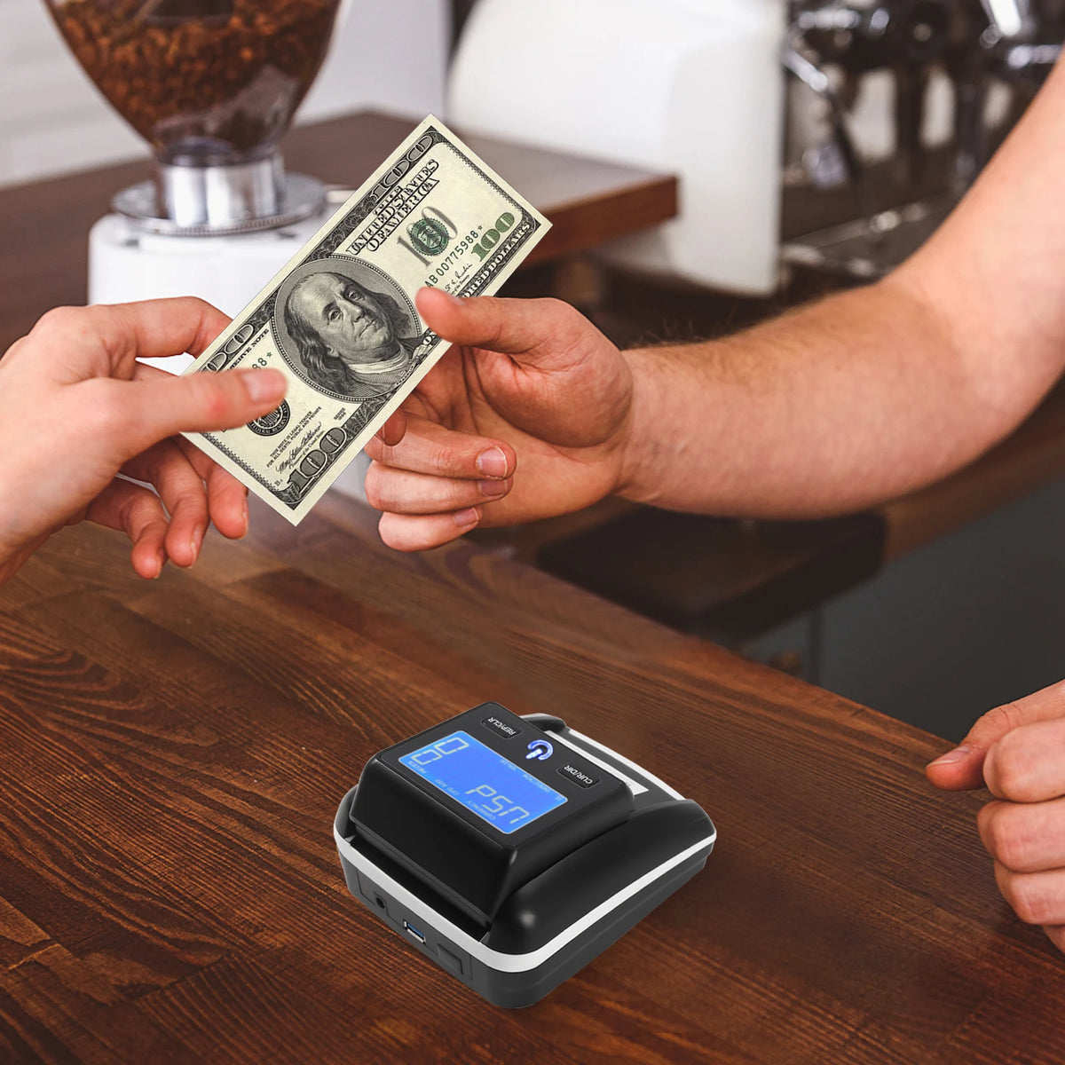 Portable Counterfeit Bill Detector and Currency Counter