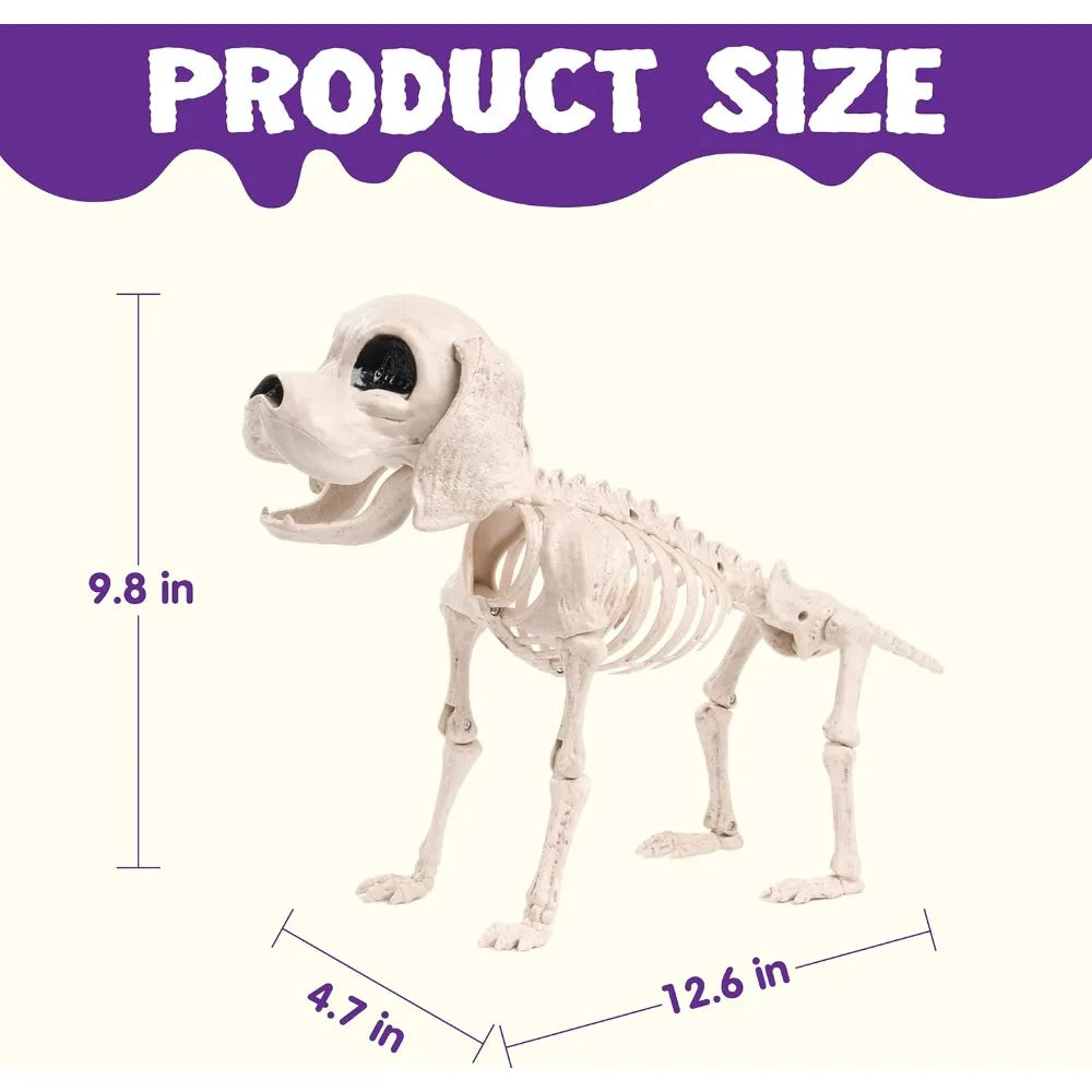 Posable Realistic Dog Skeleton For Halloween Decoration