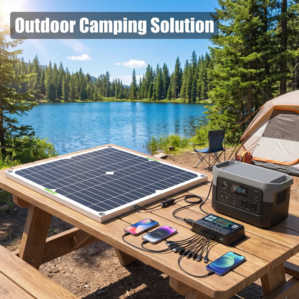 Monocrystalline 400W Solar Panel Kit With 100A Charge Controller