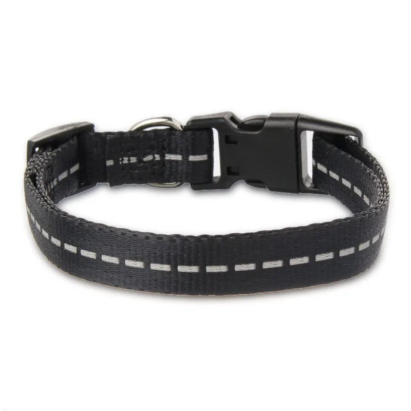 Reflective Comfortable Adjustable Polyester Dog Collar