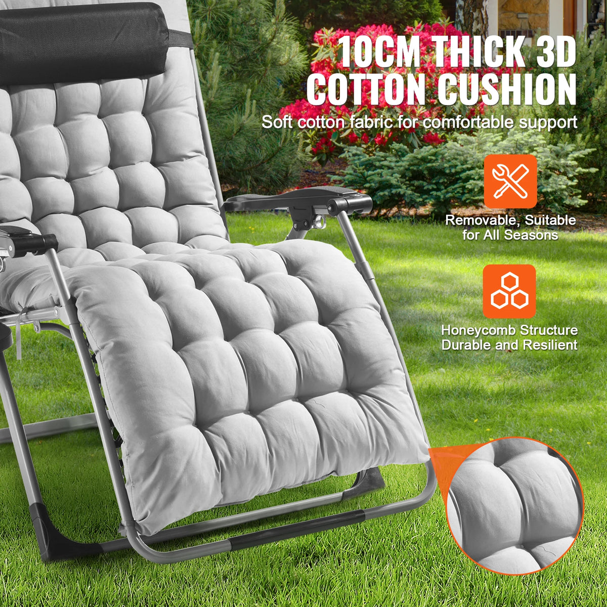 SucceBuy Adjustable Zero Gravity Recliner With Cupholder And Footrest
