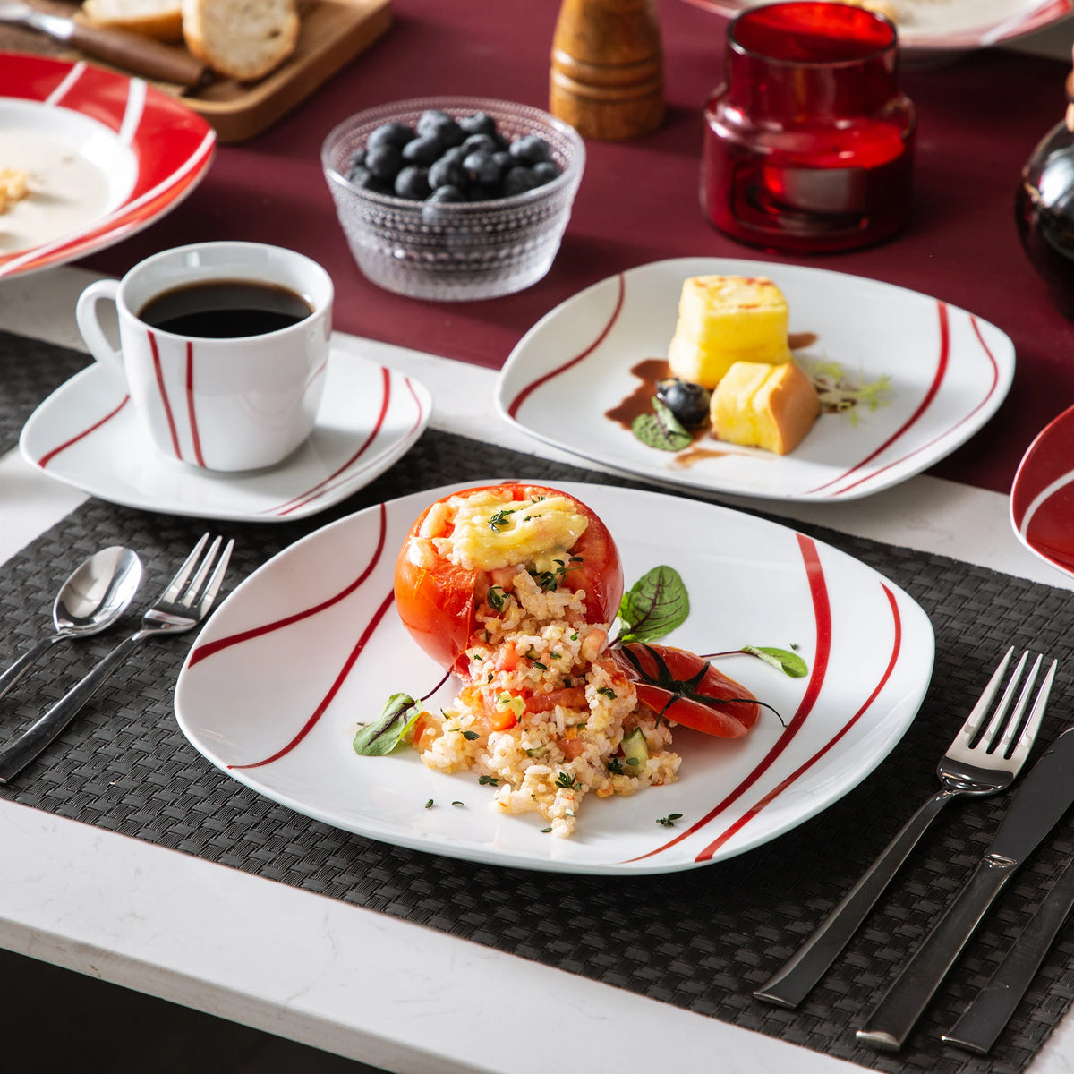 Malacasa Felisa Elegant Porcelain Dinnerware Collection