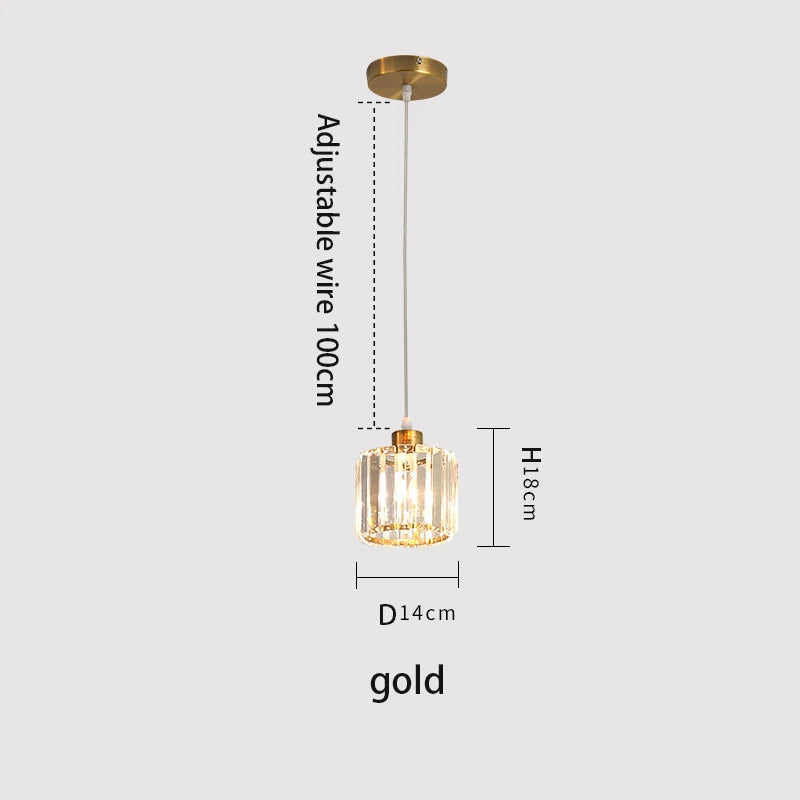 Vetulus Modern K9 Crystal Minimalist Ceiling Chandelier Lamp