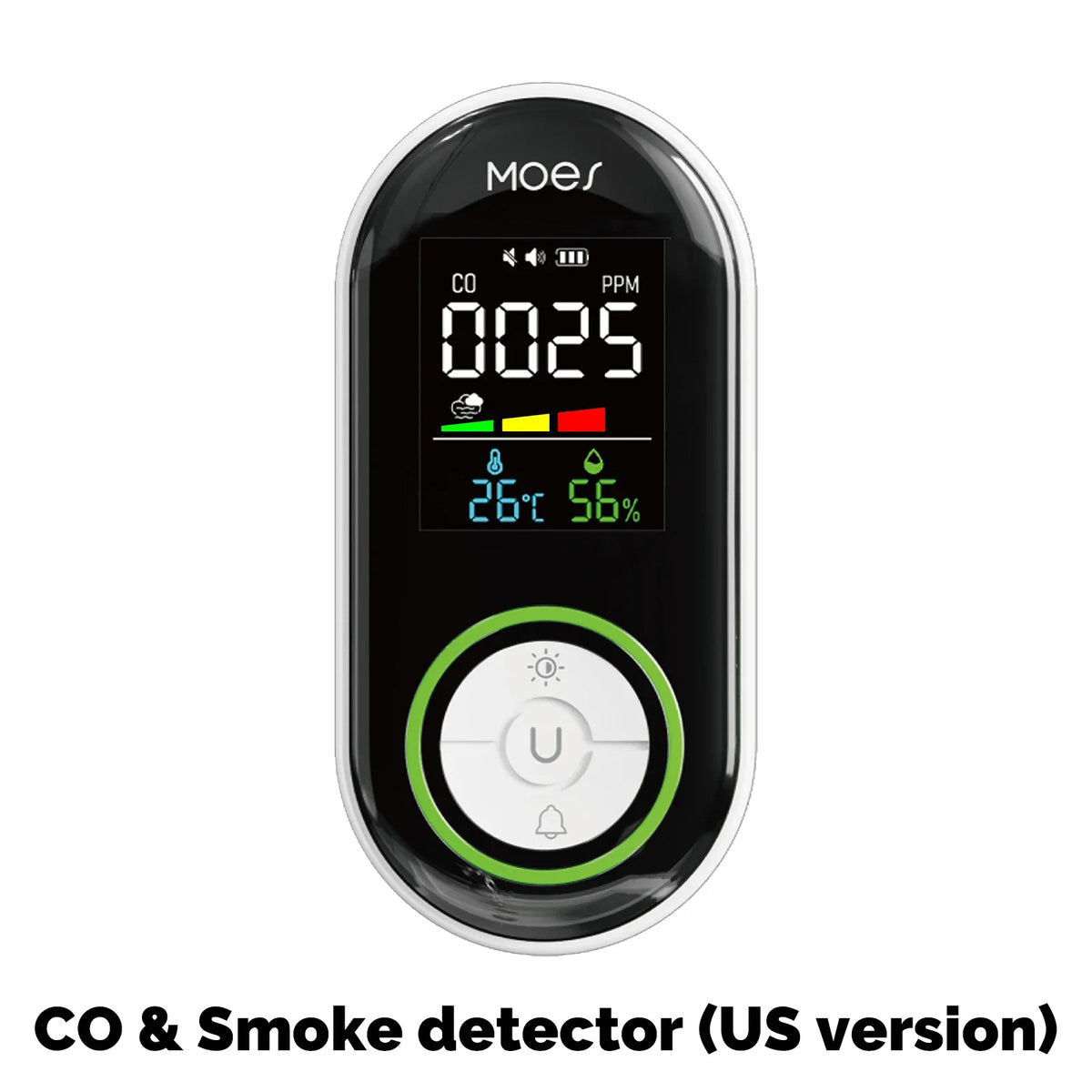 MOES CO Plug In Carbon Monoxide Detector LED Display Alarm