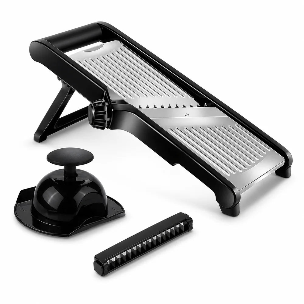 Adjustable Mandoline Slicer With Food Holder For Kitchen Use