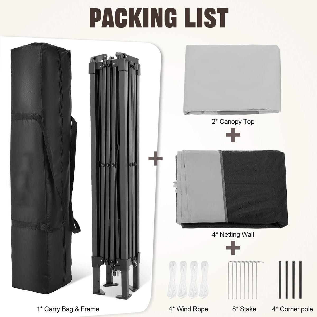 Tooluck Pop Up Gazebo Canopy With Mosquito Netting