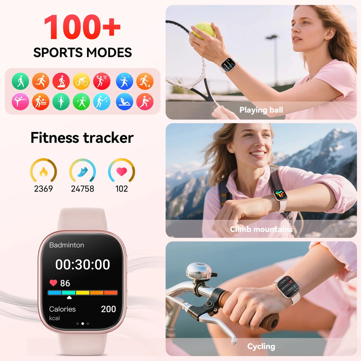 Waterproof Smart Watch With Bluetooth Calling And Heart Rate Monitor
