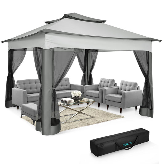 Tooluck Pop Up Gazebo Canopy With Mosquito Netting