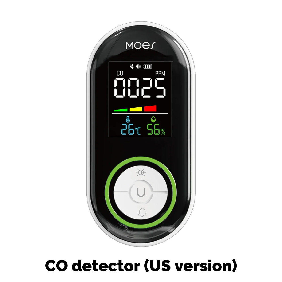 MOES CO Plug In Carbon Monoxide Detector LED Display Alarm