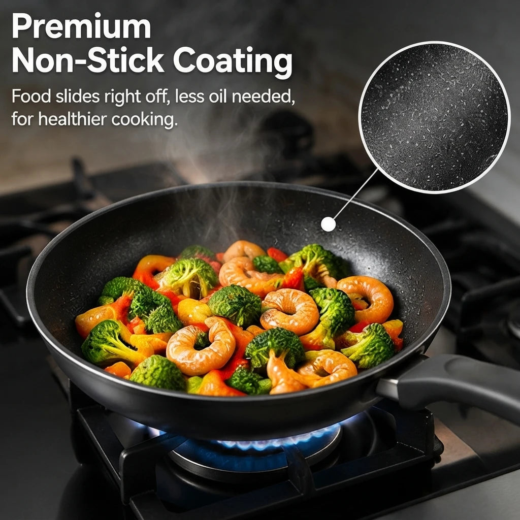 Aehome Nonstick Cookware Set With Pots Pans And Utensils