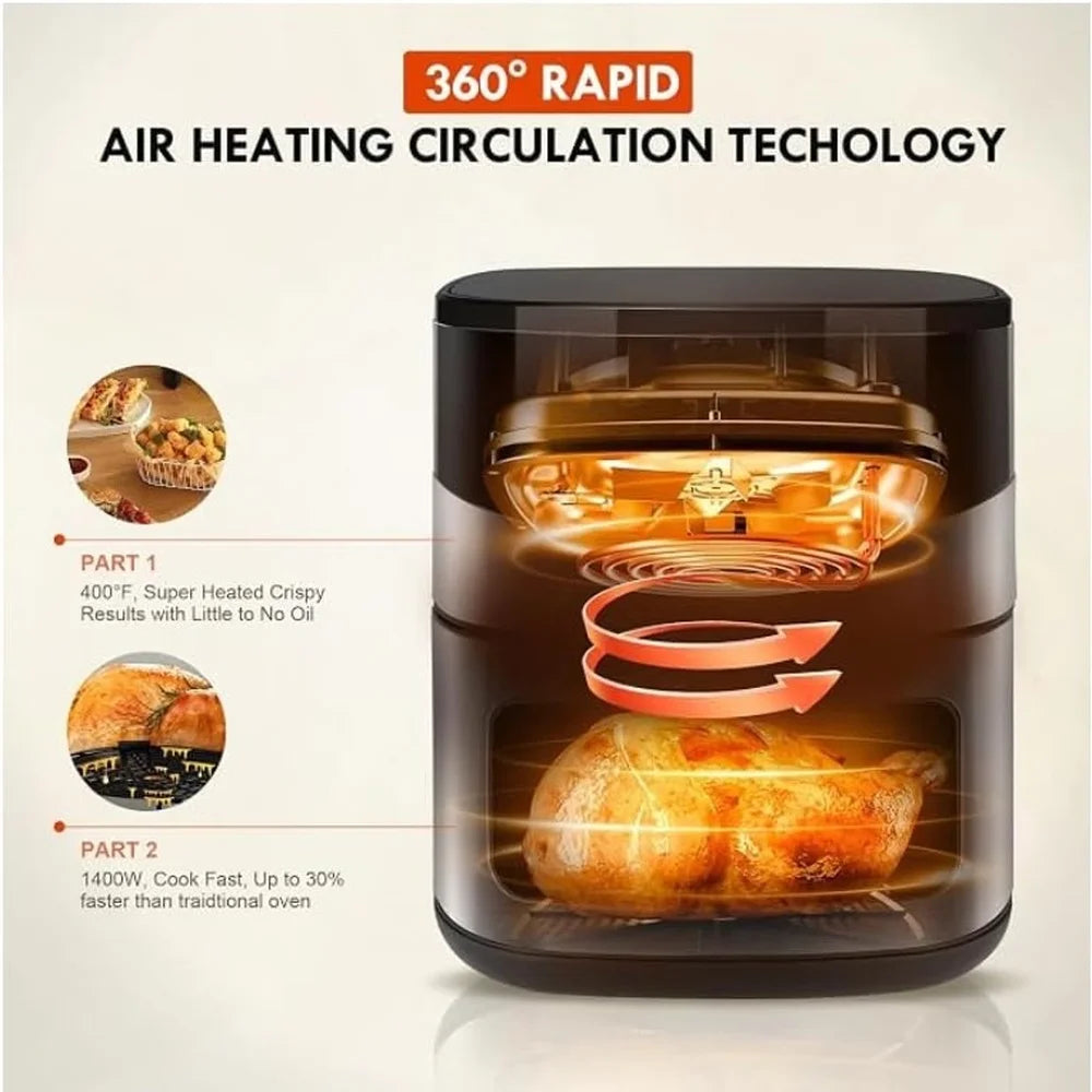 Miraston Digital Touch Air Fryer With Stainless Steel Basket