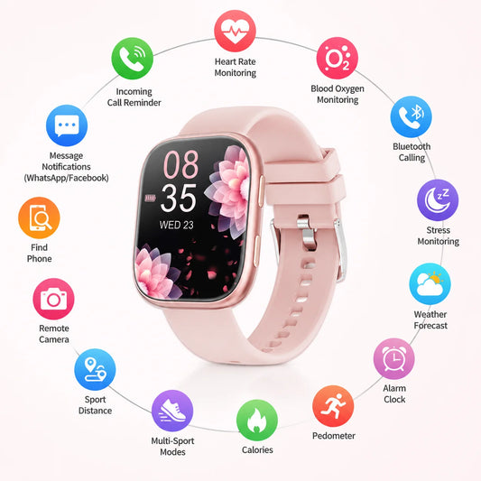 Waterproof Smart Watch With Bluetooth Calling And Heart Rate Monitor