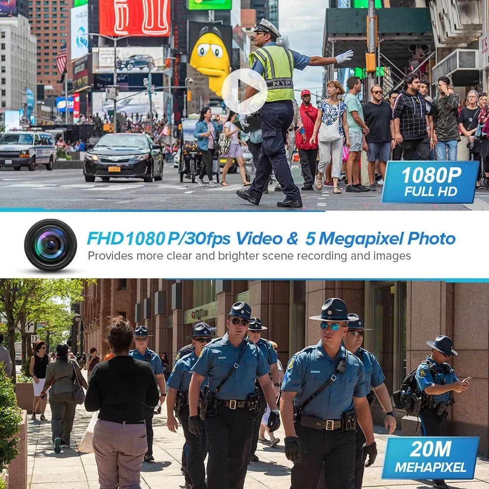 1080P WiFi Body Camera With Night Vision Audio Video Recorder