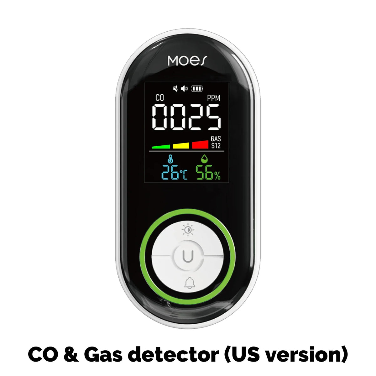 MOES CO Plug In Carbon Monoxide Detector LED Display Alarm