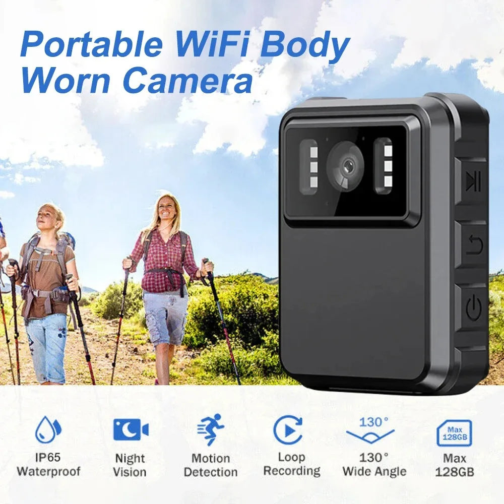 1080P WiFi Body Camera With Night Vision Audio Video Recorder