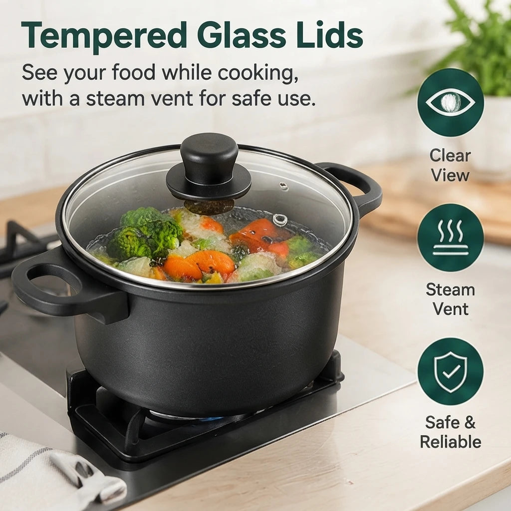 Aehome Nonstick Cookware Set With Pots Pans And Utensils