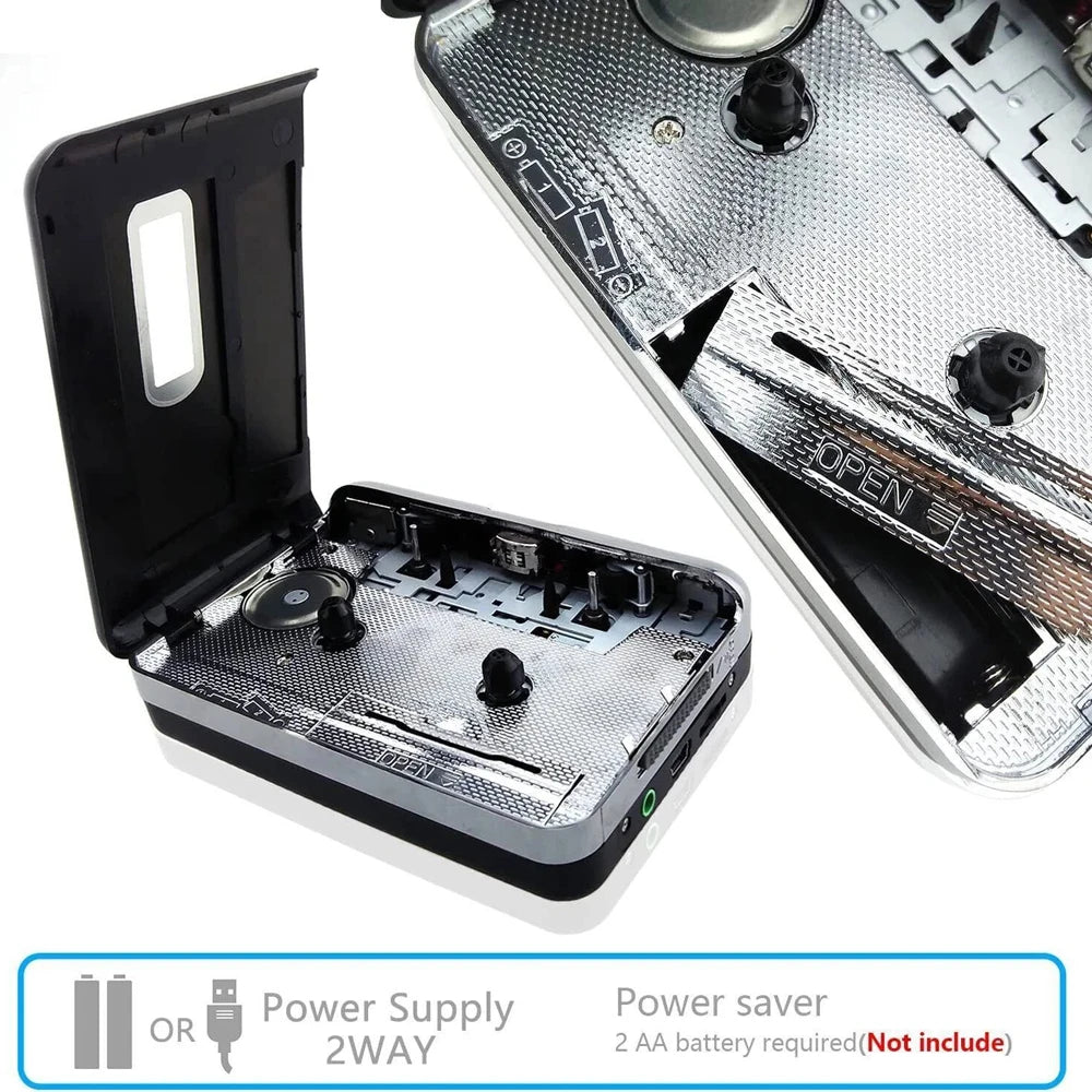 Portable USB Cassette Player and MP3 Converter for Tape Digitizing