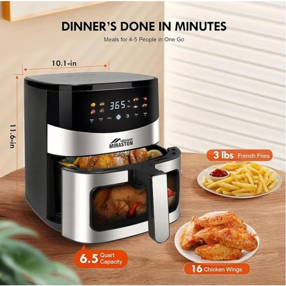 Miraston Digital Touch Air Fryer With Stainless Steel Basket