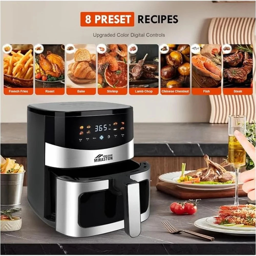Miraston Digital Touch Air Fryer With Stainless Steel Basket