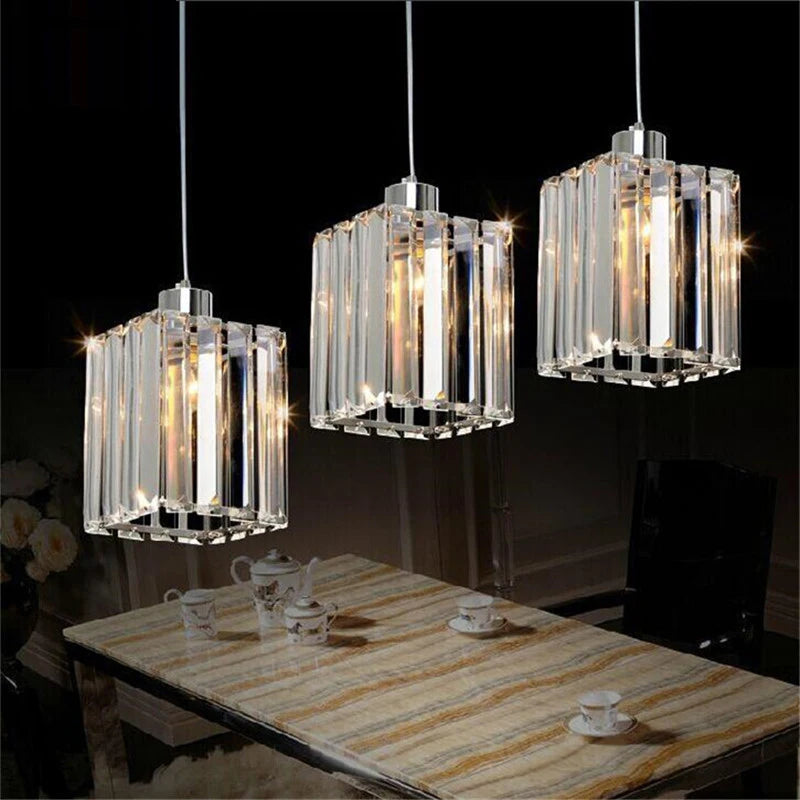 Vetulus Modern K9 Crystal Minimalist Ceiling Chandelier Lamp