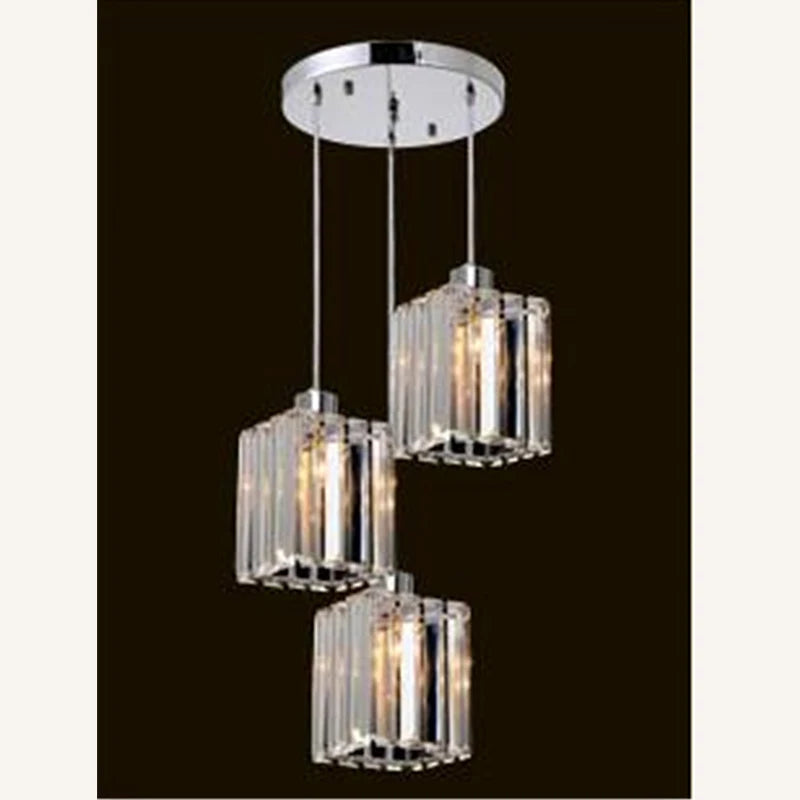 Vetulus Modern K9 Crystal Minimalist Ceiling Chandelier Lamp