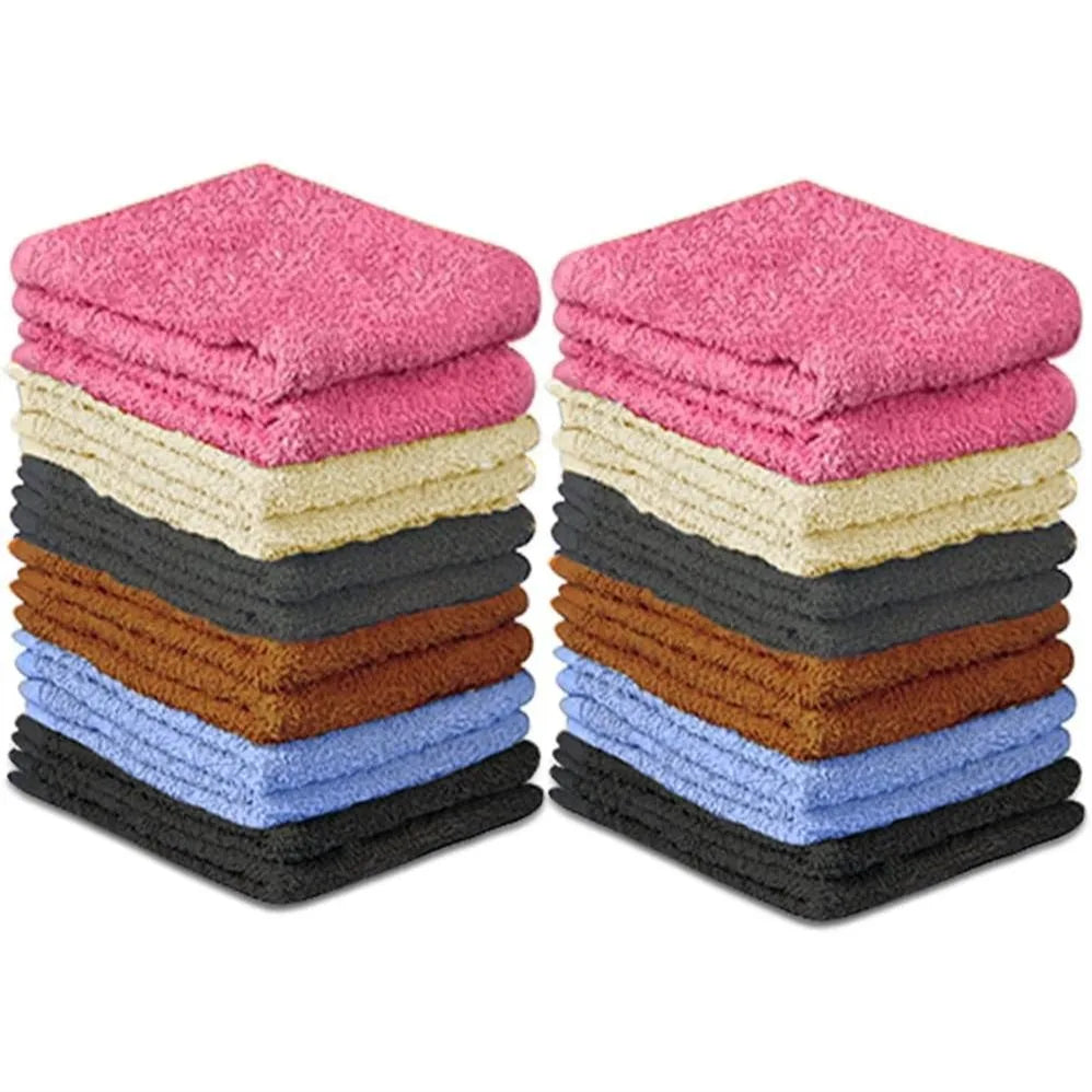 Soft Absorbent Cotton Washcloth Set for Bathroom and Gym Use