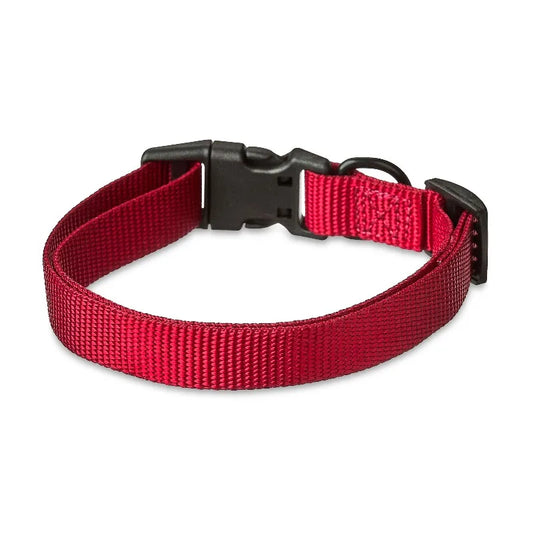 Solid Polyester Adjustable Dog Collar For Puppy And Adult Dogs