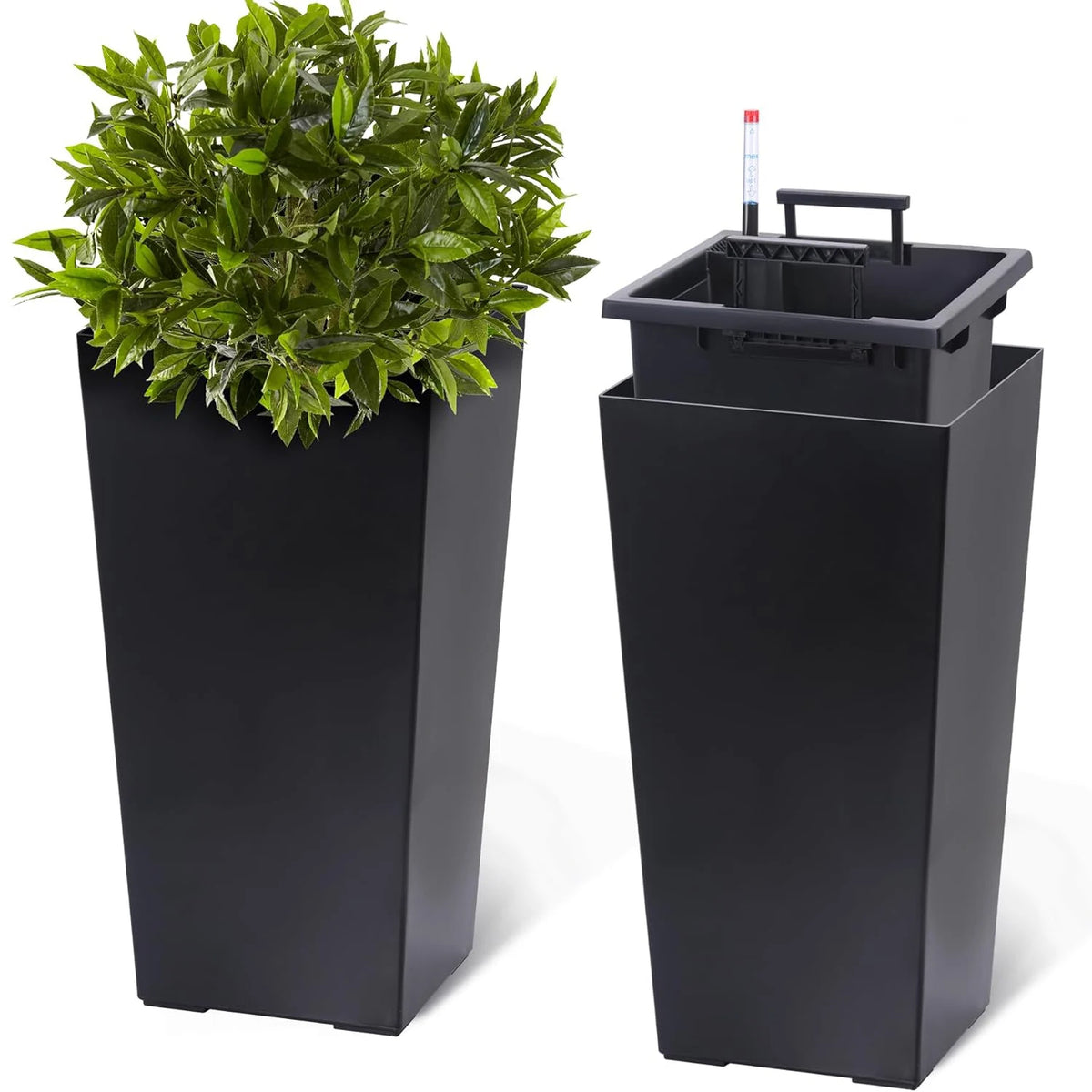 HobbyLane Self-Watering Tapered Planter Set With Shelf Inserts