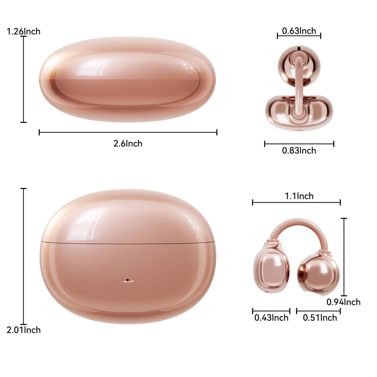 Insonixn Open Ear Wireless Bluetooth Earbuds With Ear Hook Workout