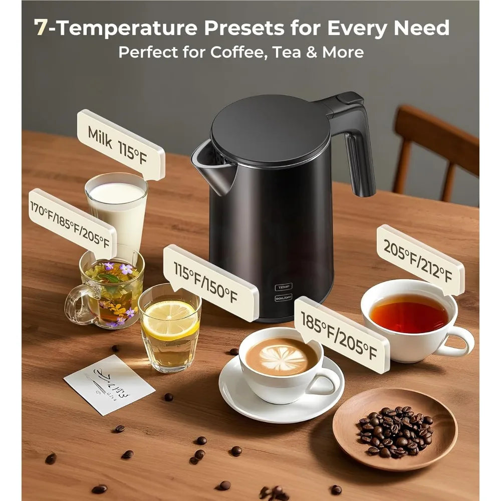 Fast Boil Stainless Steel Kettle With Adjustable Temperature Settings