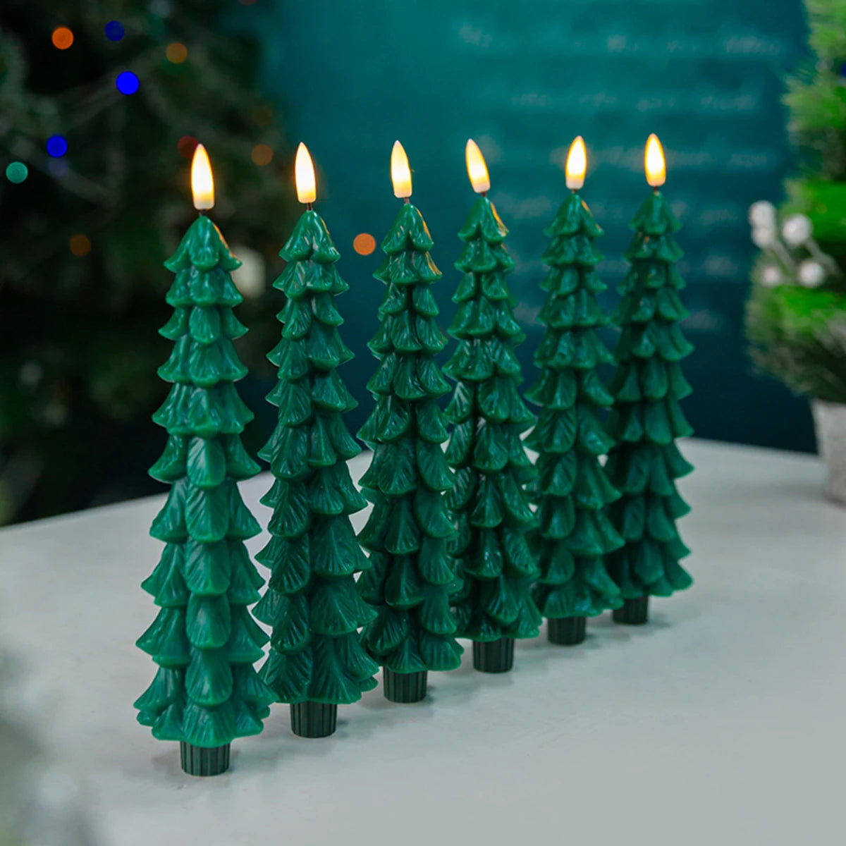 Christmas Flameless LED Candlesticks with Timer and Remote Flickering Decor