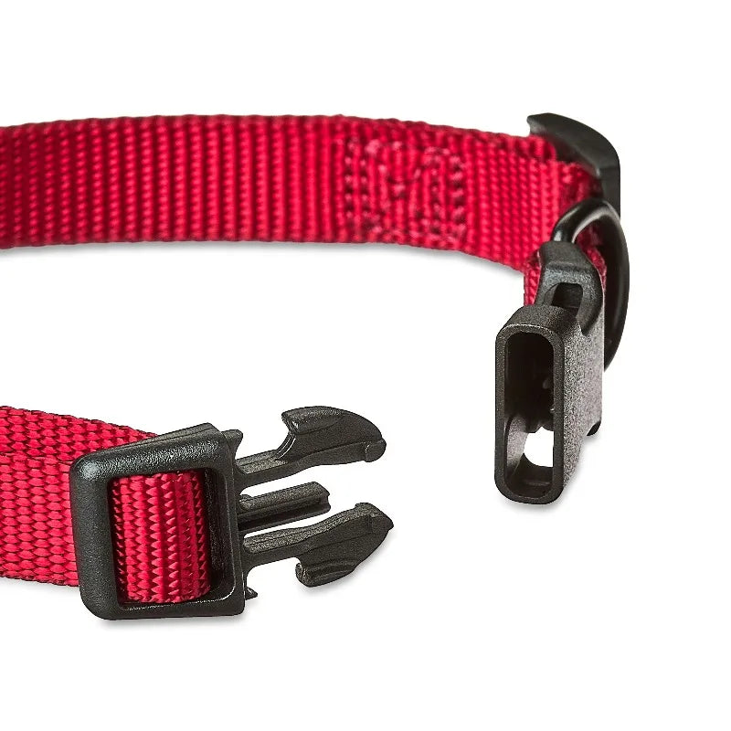 Solid Polyester Adjustable Dog Collar For Puppy And Adult Dogs
