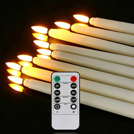 LED Flameless Taper Candles With Remote For Elegant Home Celebrations