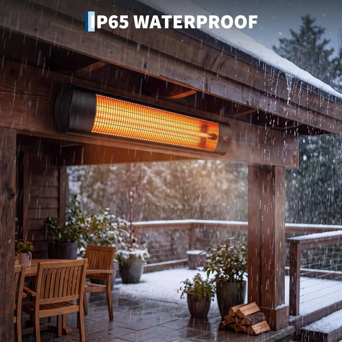 HiMISS 1500W Carbon Fiber Infrared Wall Mount Patio Heater